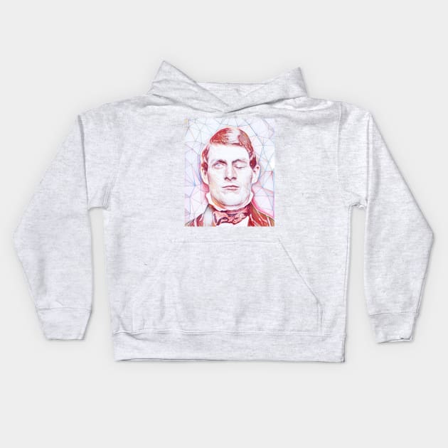 Phineas Gage Portrait | Phineas Gage Artwork Kids Hoodie by JustLit